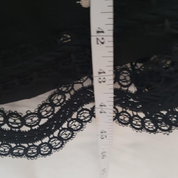 Mima Rosso Dress Womens Large Black White Lace Long Sleeve Polka Dot Lined - Picture 16 of 16